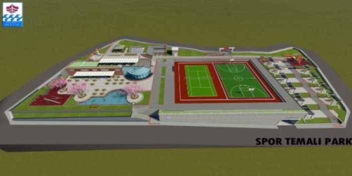 Trabzon'da spor temalı parkın yapımı sürüyor