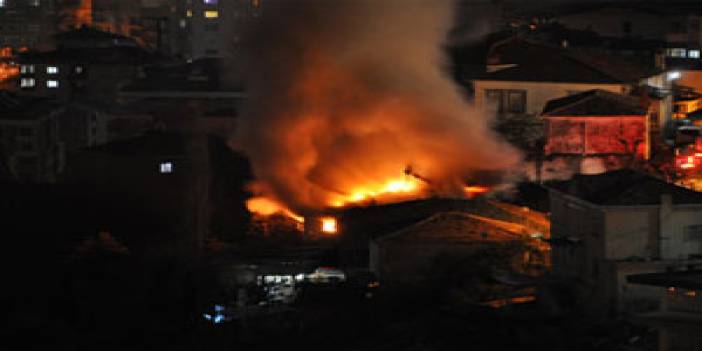 Trabzon'da yangın uykuda yakaladı. 15 Ocak 2014