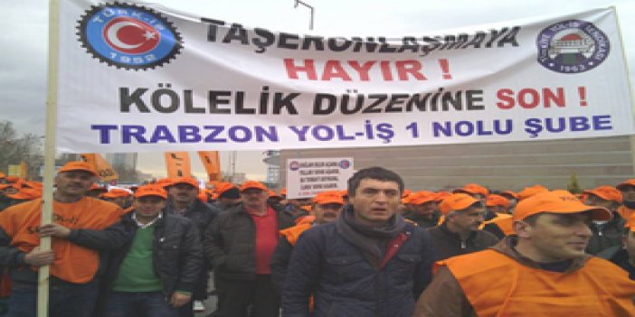 Türk-İş’in eylemine Trabzon damgası