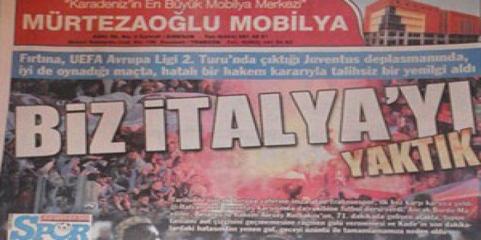 Yerel basında Juventus maçı etkileri!