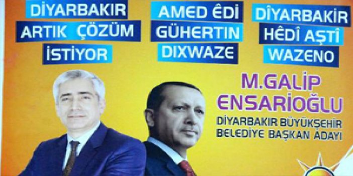 Ak Parti'den Kürtçe seçim pankartları!