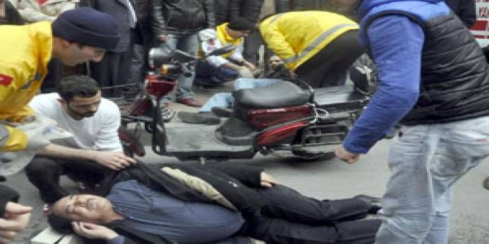 Samsun'da Elektrikli bisiklet kazası, 2 yaralı. 24 Şubat 2014