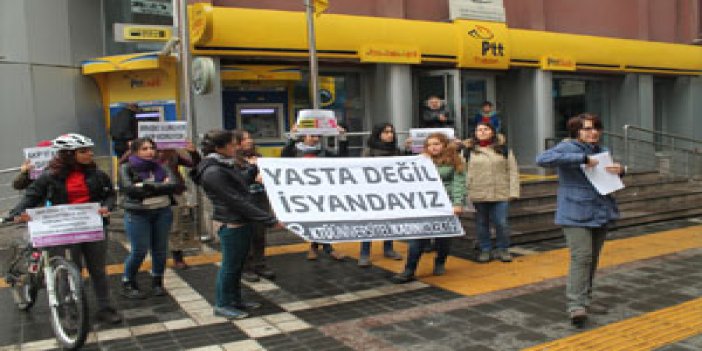 Trabzon'da kadın cinayetlerine protesto