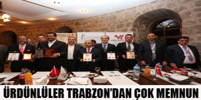 Ürdünlüler Trabzon'dan çok memnun