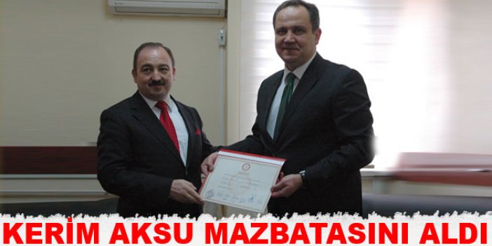 Giresun Belediye başkanı mazbatasını aldı