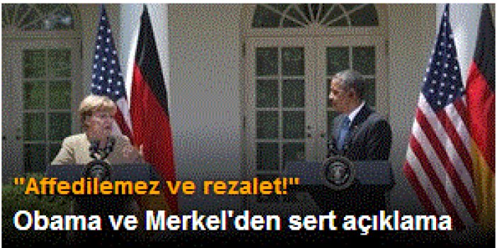 Obama, Merkel ile ortak basın toplantısı yaptı