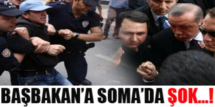 Başbakan Erdoğan'a Soma'da protesto
