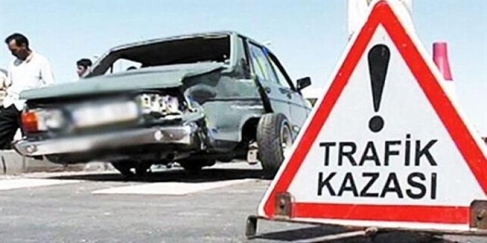 Trabzon plakalı otomobil  devrildi