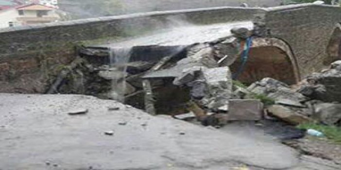 Trabzon'da köprü yıkıldı kavga başladı