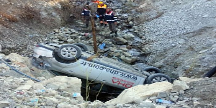 Gazeteciler maden ocağında kaza geçirdi