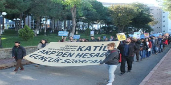 KTÜ'de YÖK protestosu