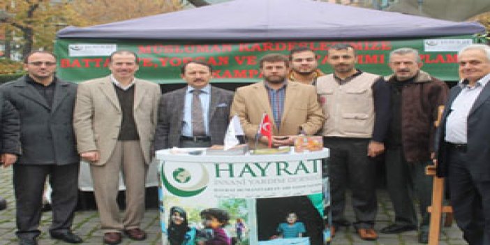 Trabzon'da Suriye için yardım topluyorlar