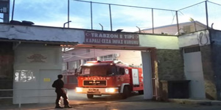 Trabzon'da cezaevinde yangın
