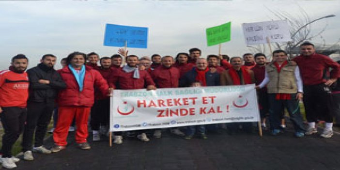 Trabzon'da sağlık için yürüdüler