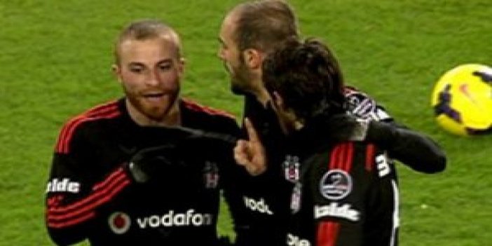 Beşiktaşlı futbolcular birbirine girdi