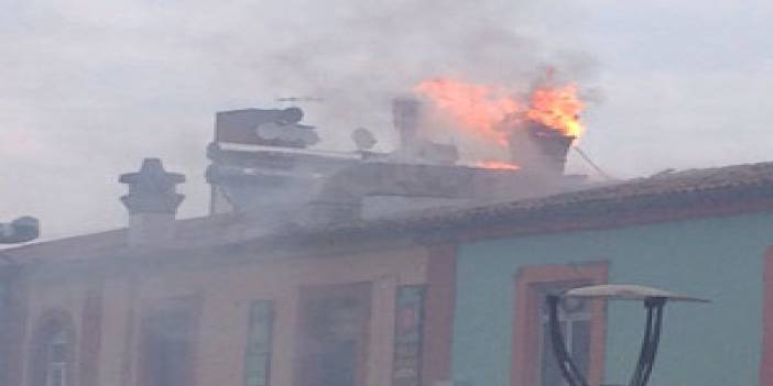 Trabzon'da bir bacada çıkan yangın paniğe neden oldu