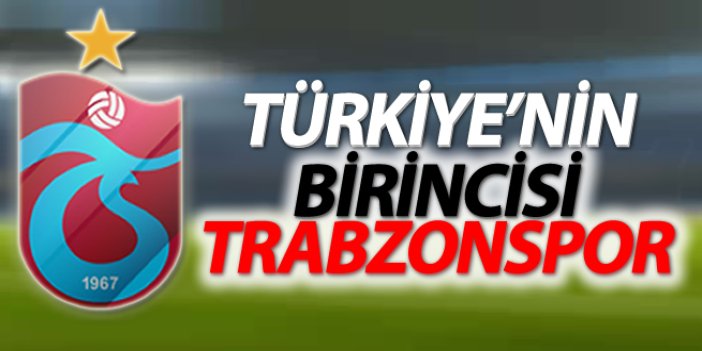 Türkiye'nin birincisi Trabzonspor