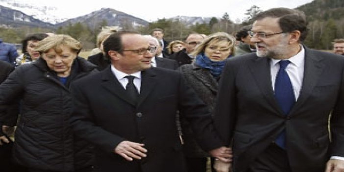 Fransız, Alman ve İspanyol liderler kaza bölgesinde