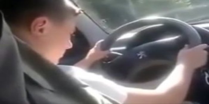 Araba sürmeyi öğrenen çocuğun dramı
