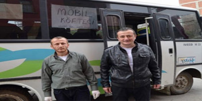 Trabzon'da meraklı değil mobil köfteci