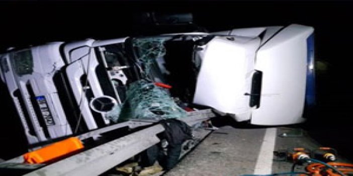 Trabzonlu tır şoförü kazada hayatını kaybetti