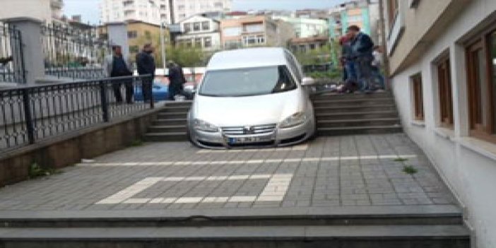 Trabzon'da ilginç kaza!