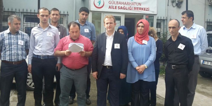 Trabzon'da sağlık çalışanları isyan etti