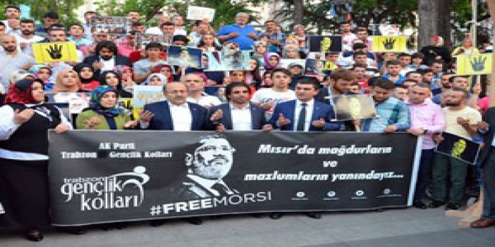 Mursi'nin idam kararına Trabzon'da protesto