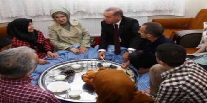 Erdoğan iftar sofrasına konuk oldu