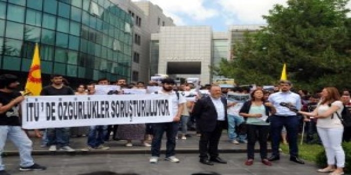 İTÜ'de 40 öğrenciye soruşturma protesto edildi