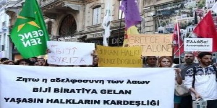 HDP'lilerden Yunanistan'a destek eylemi
