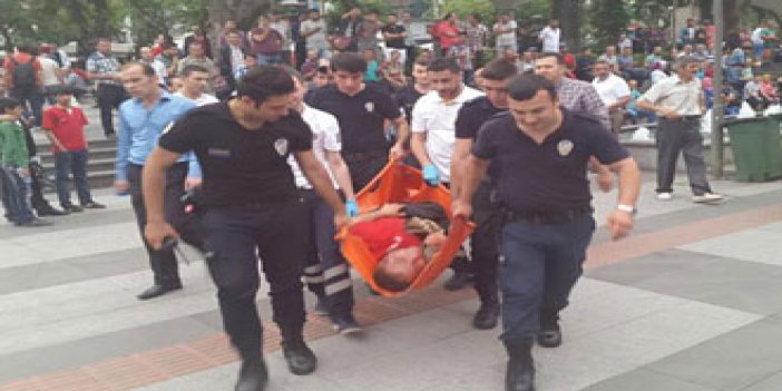 Trabzonda fenalaşan vatandaşı polis kurtardı