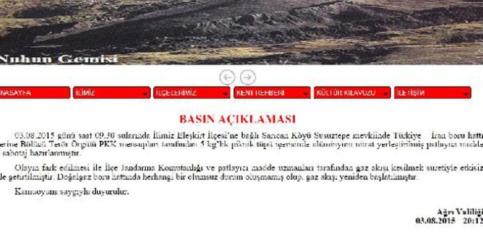 PKK'nın doğalgaz boru hattına sabotajı önlendi