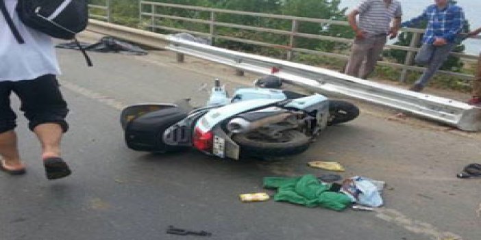 Trabzon'da motosiklet kazası: 1 Ölü!