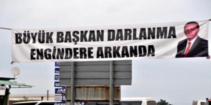 Rize'de Erdoğan'a ilginç pankartlar