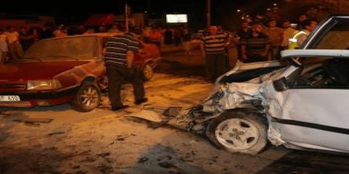 Bafra’da zincirleme trafik kazası: 9 yaralı
