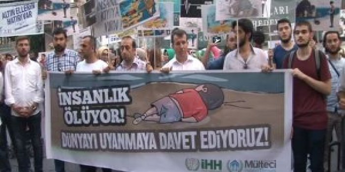 Mültecilerin ölümü Galatasaray Meydanı’nda protesto edildi