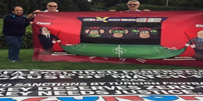 UEFA Genel Merkezi önünde "şike" protestosu