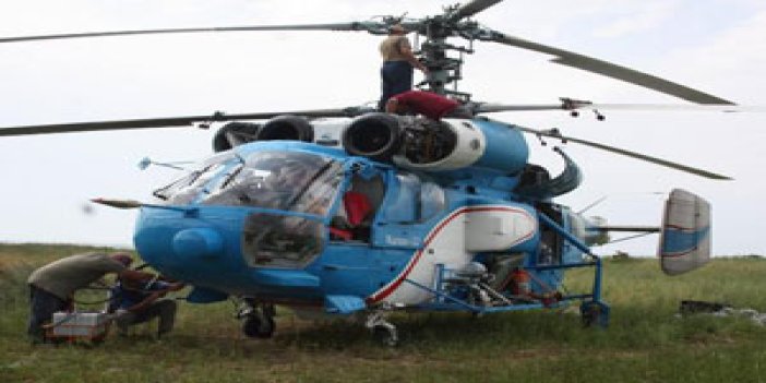 Giresun'da inen Ukrayna Helikopteri havalandı!