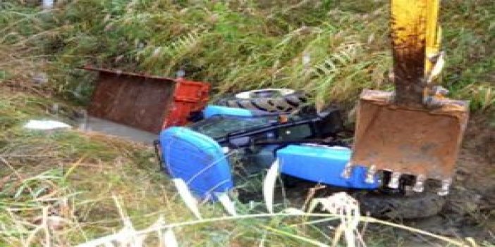 Su kanalına düşen traktördeki kadın hayatını kaybetti