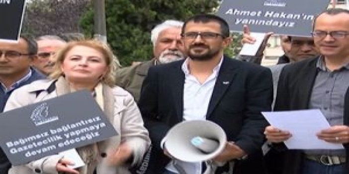 Valilik önünde ’Ahmet Hakan’ eylemi