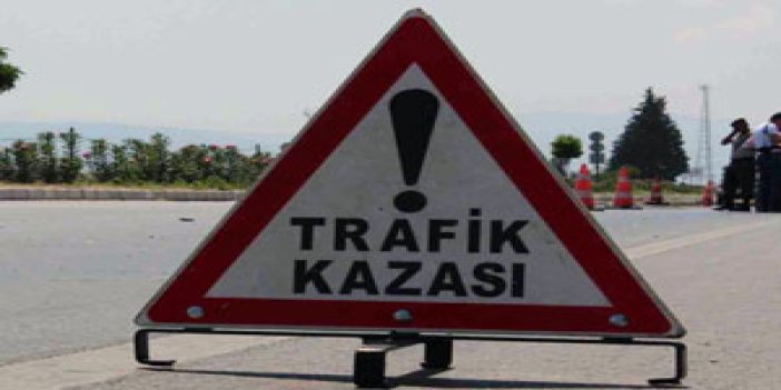Trabzon'a gelirken kaza yaptı