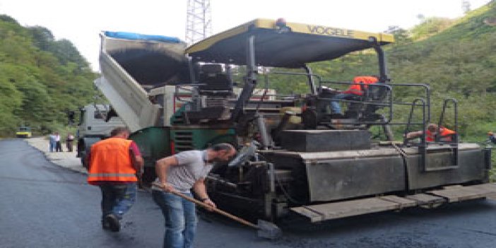Trabzon'da asfaltlama hız kesmiyor