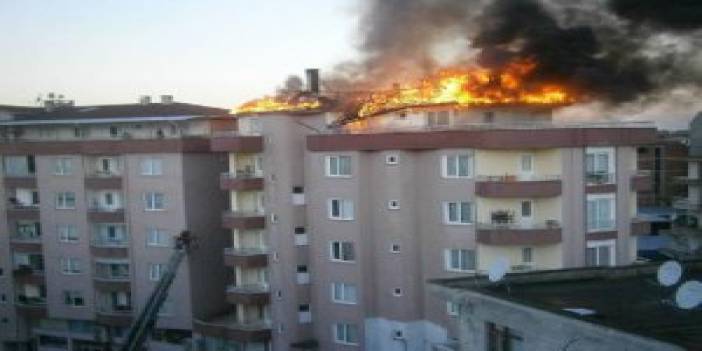 Rize'de korkutan yangın 24 Aralık 2015