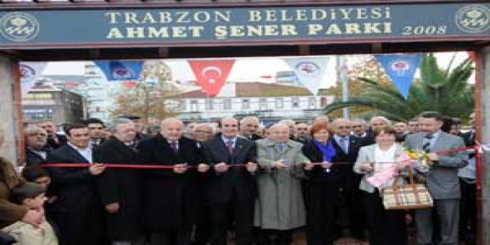 Ahmet Şener parkı açıldı