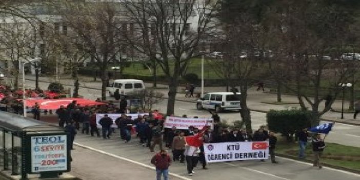 KTÜ'de Ankara yürüyüşü