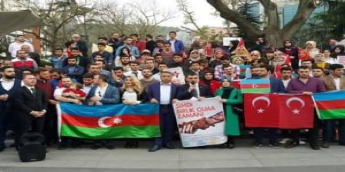 Trabzonspor taraftarından Azerbaycan'a destek