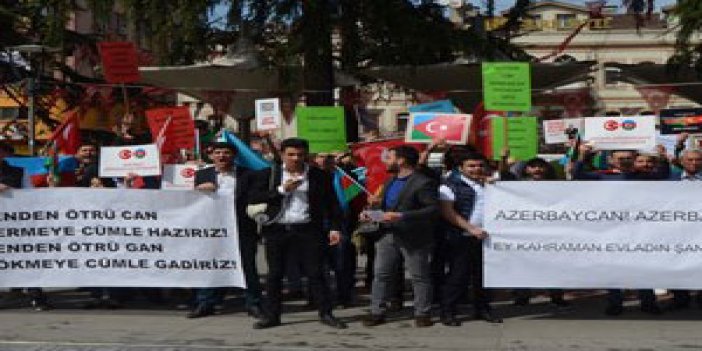 Trabzondan Azerbaycan'a destek