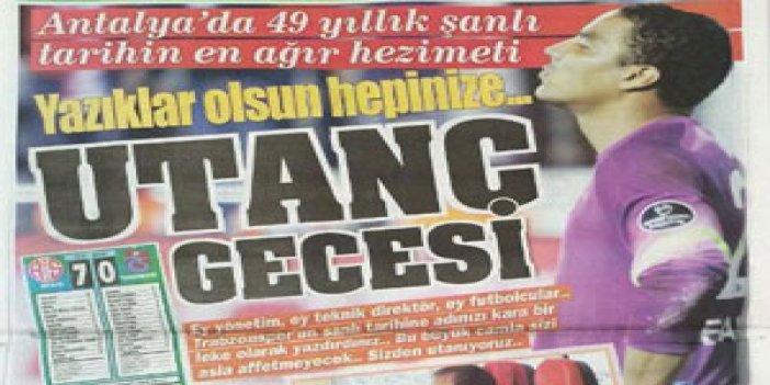 Trabzon gazeteleri tarihi hezimet için ne yazdı?