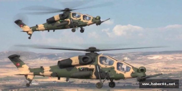 Azerbaycan askeri  Helikopterleri Trabzon'a indi